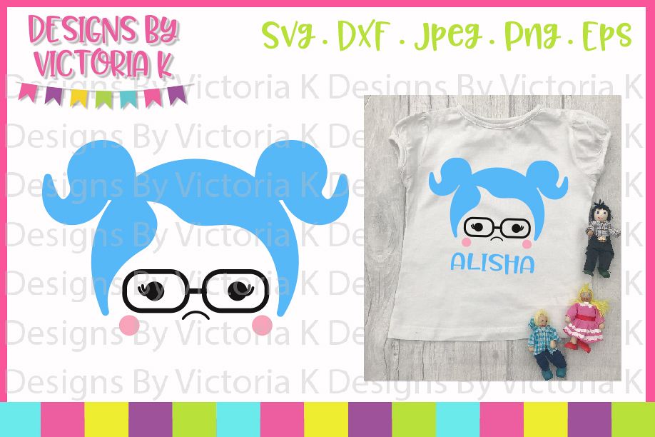 Doll, Dolly Head, SVG, DXF, PNG example image 1