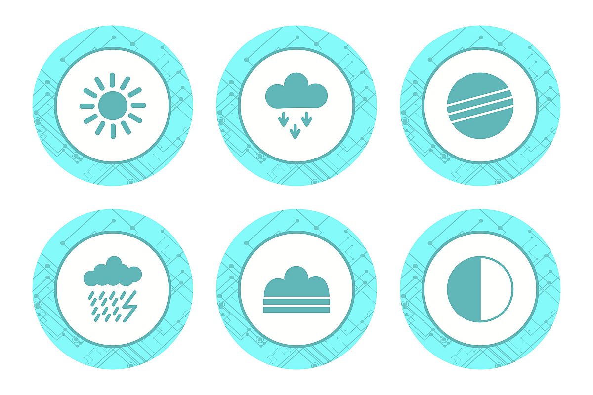 Set Of Weather And Season Icons example image 1