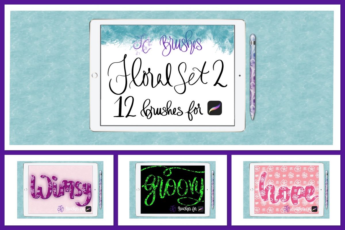 FC-floral-set2 for PROCREATE example image 1