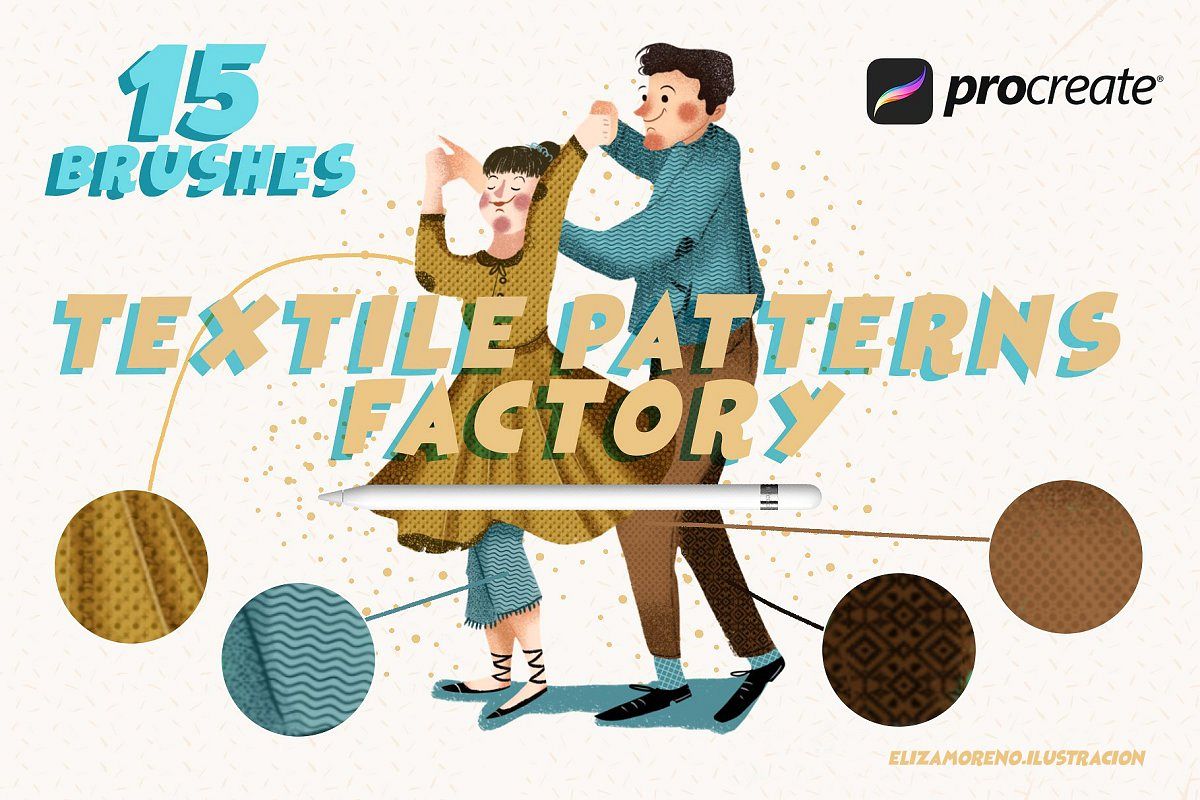 Textile Patterns Factory Procreate example image 1