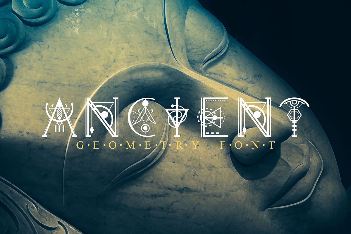 Ancient-Geometry font example image 1