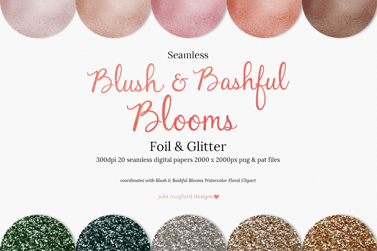 Blush & Bashful Blooms - Foil & Glitter example image 1
