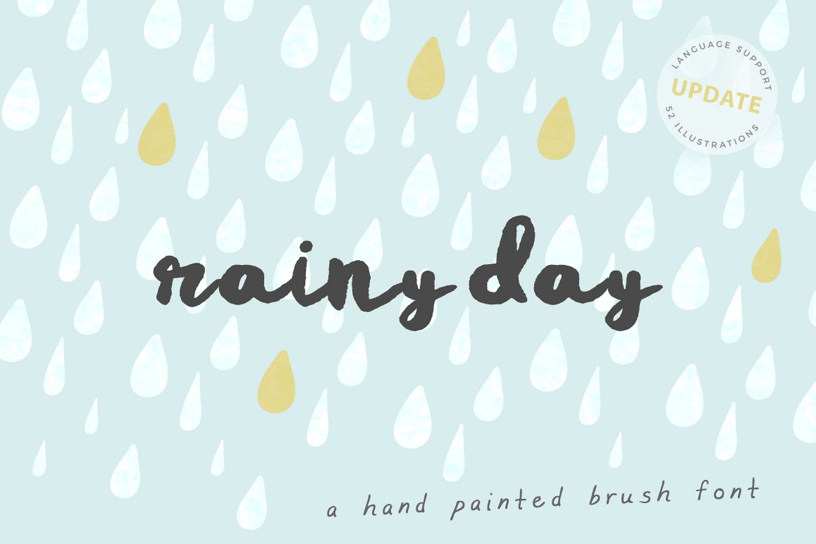 Rainy Day Brush Font example image 1