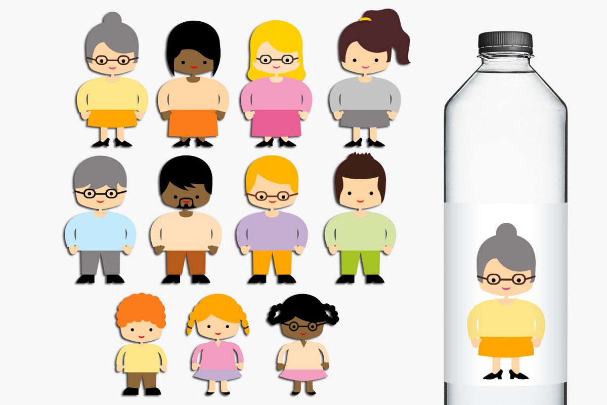 Students and Teachers, People Clip Art Illustrations example image 1