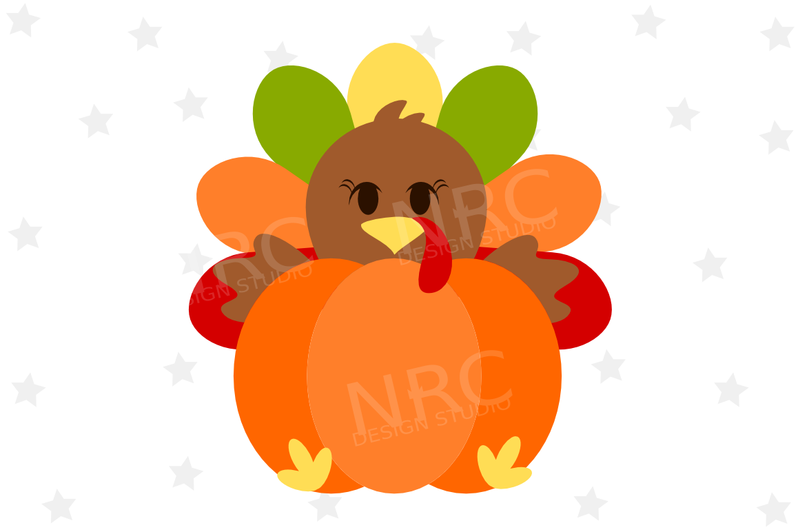 Turkey Pumpkin SVG File (111089) | SVGs | Design Bundles
