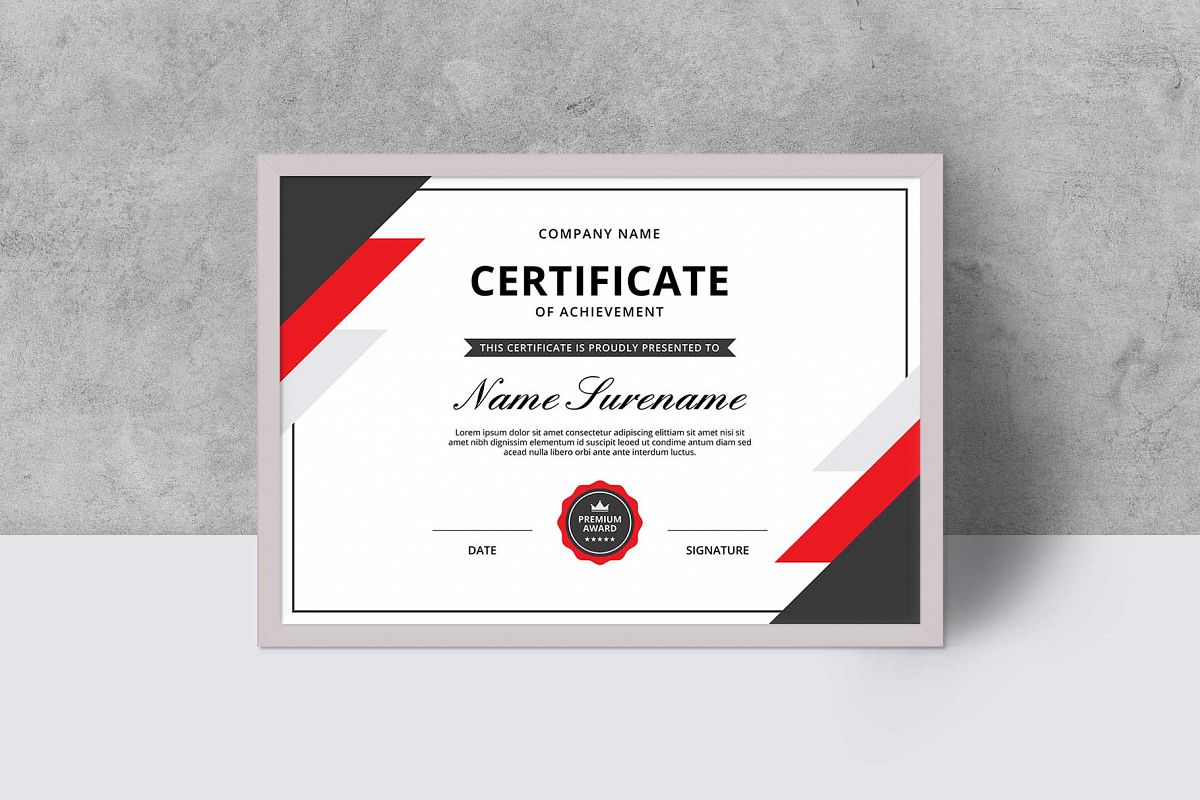 Certificate example image 1