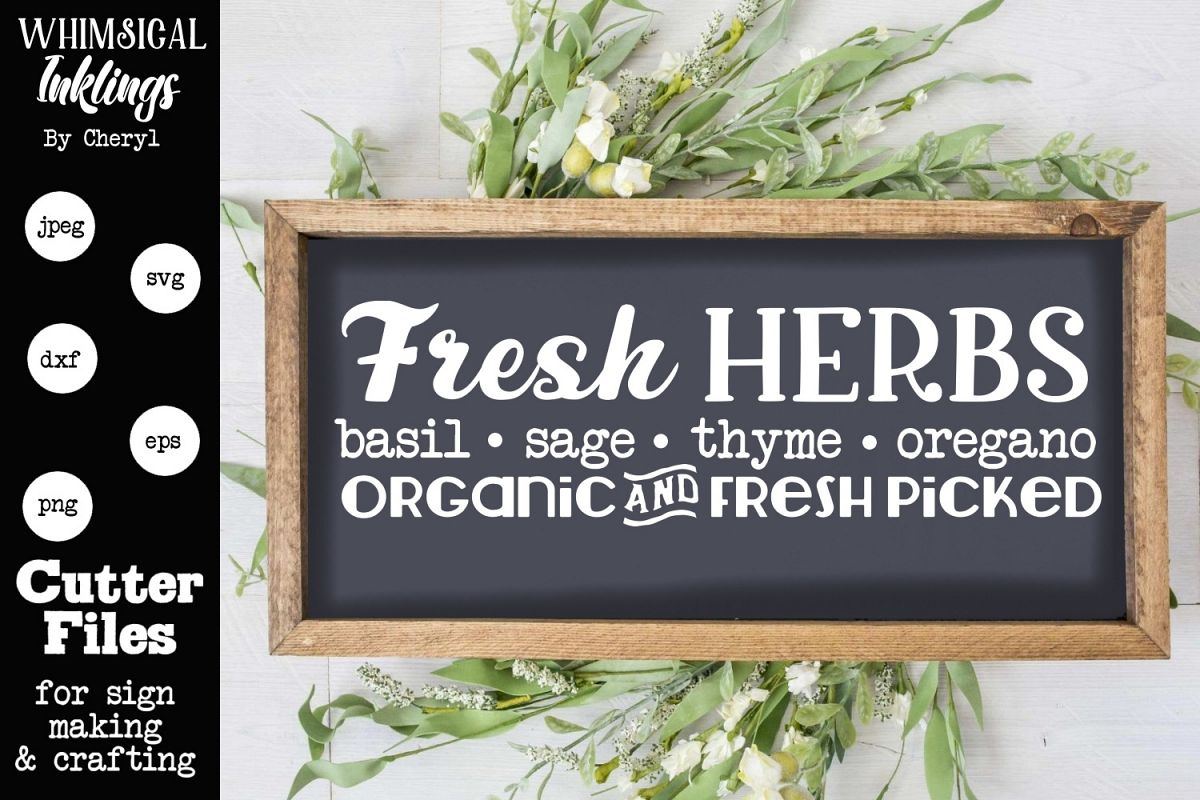 Fresh Herbs SVG example image 1