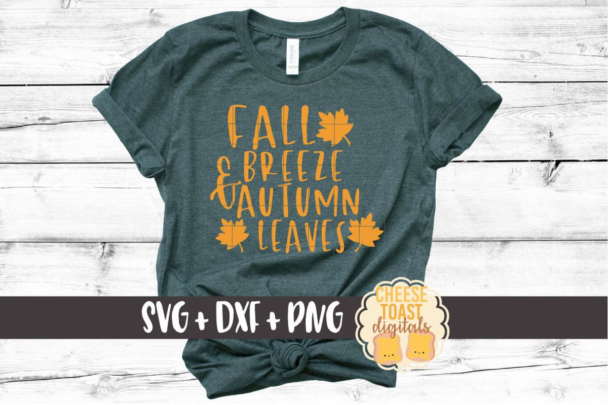 Fall Breeze and Autumn Leaves - Fall SVG File example image 1