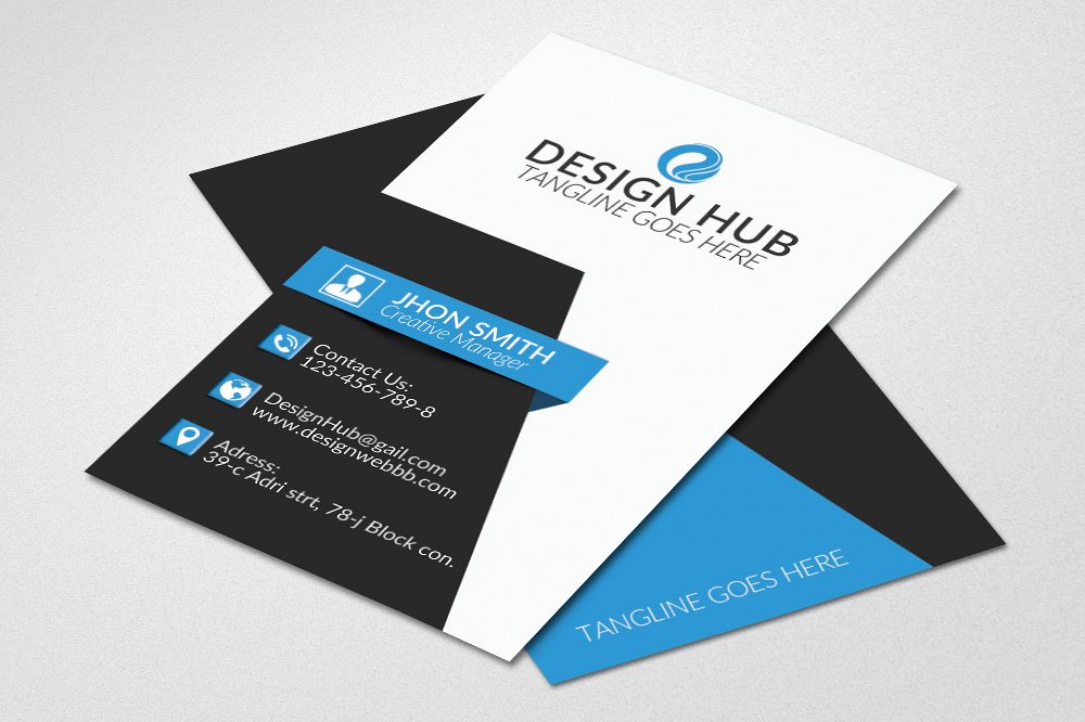 Vertical Business Card Template example image 1
