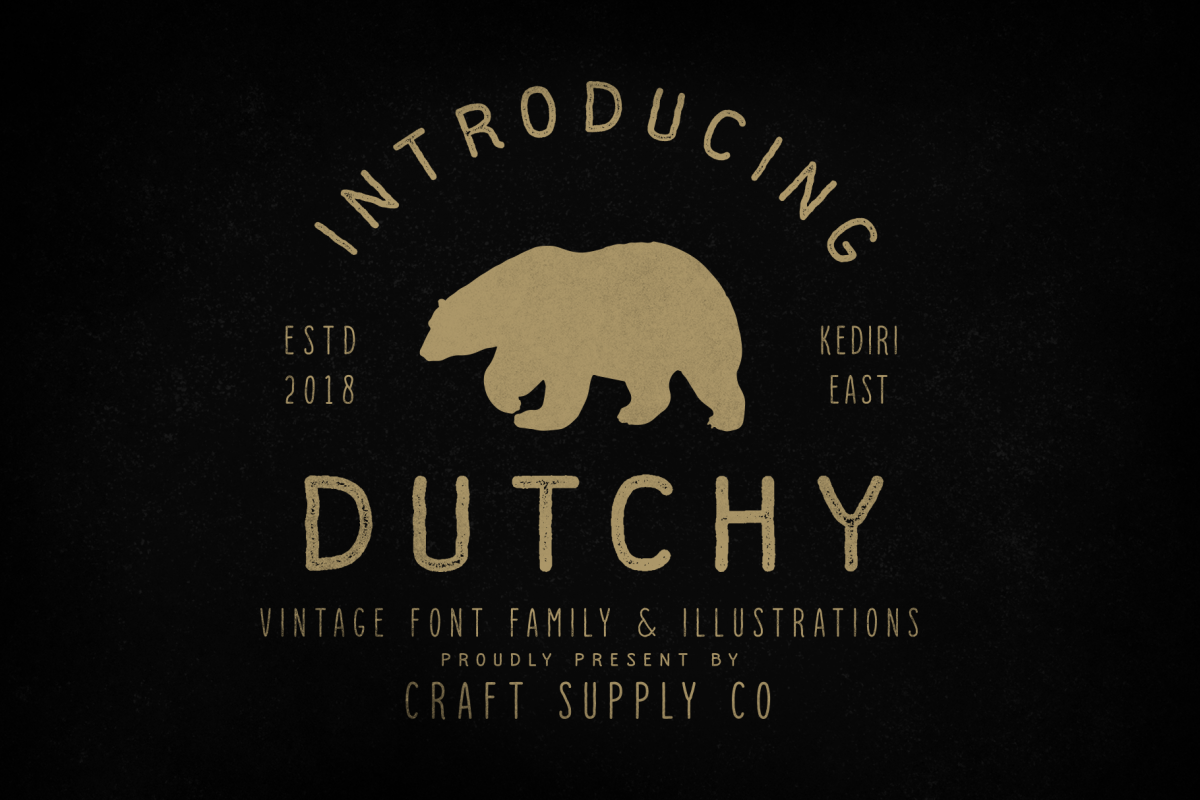 Dutchy - Vintage Type Family with Extras example image 1