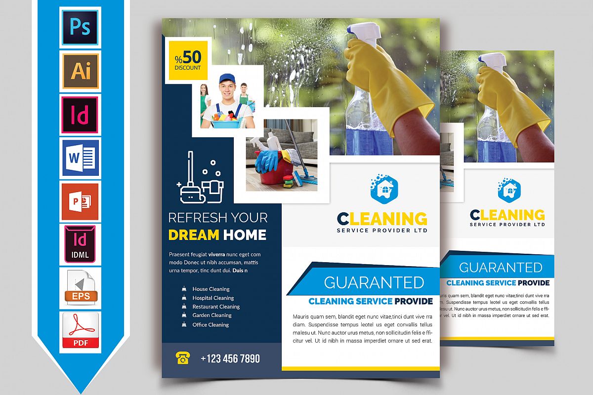Cleaning Service Flyer Vol-07 example image 1