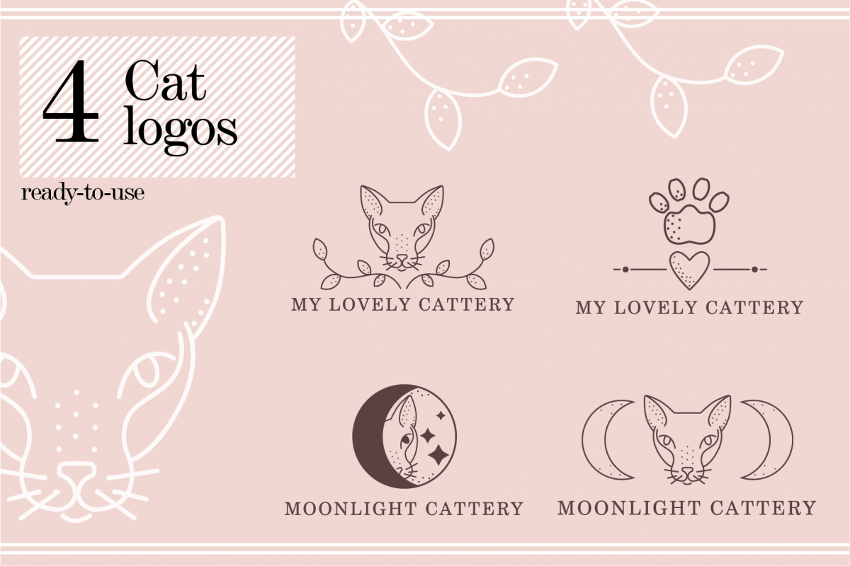 4 Cat Logos example image 1