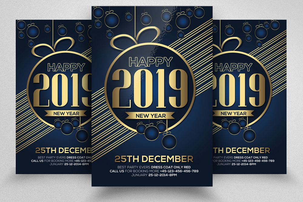 Happy New Year Party Flyer example image 1