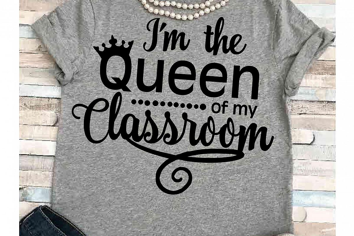 Download Teacher svg SVG DXF JPEG Silhouette Cameo Cricut math svg iron on Queen of my classroom