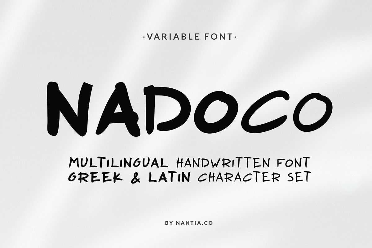 Nadoco Variable Handwritten Font example image 1