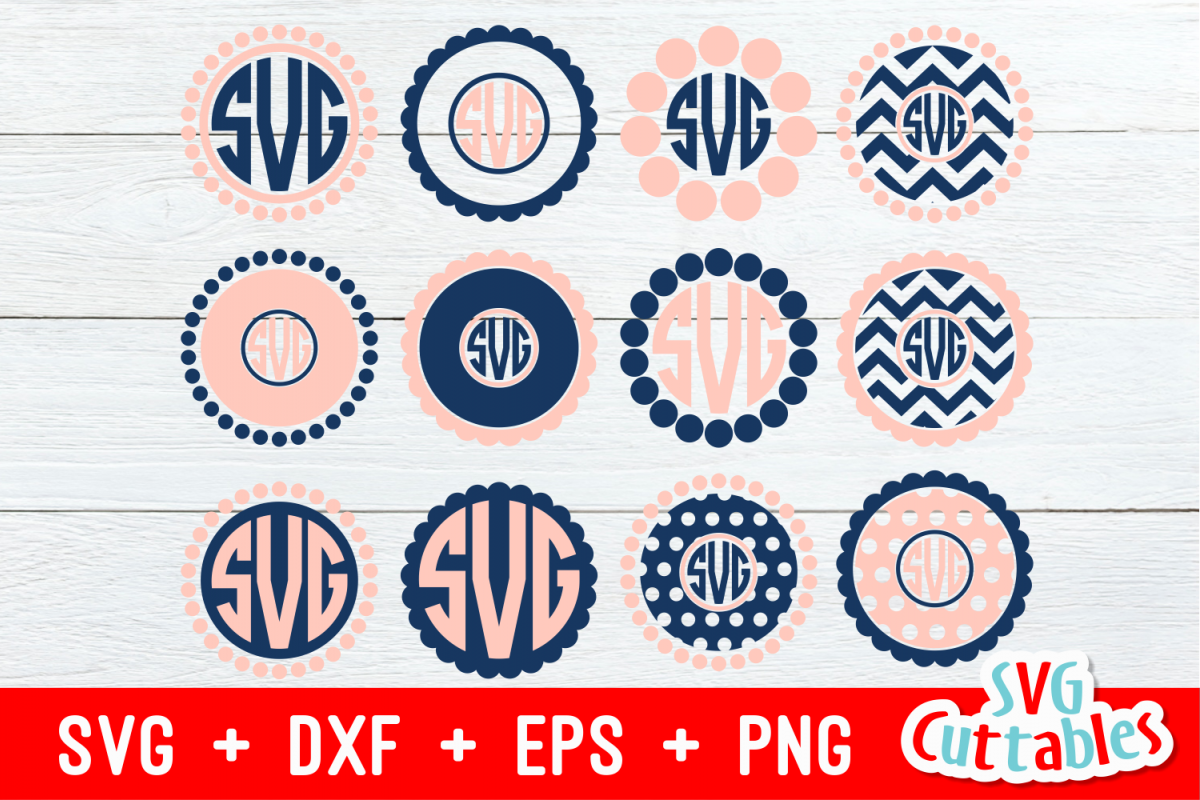 Monogram Frames set of 12 example image 1