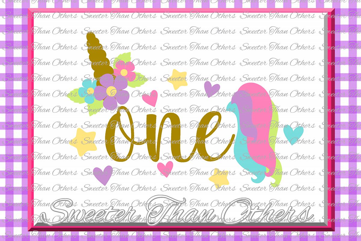 First Birthday Svg Birthday Unicorn Svg