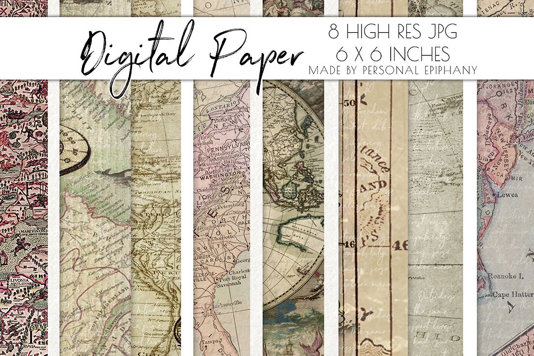 2 PACK SET 6/" x 6/" SCRAPBOOKING PAPER ~ /'PRINTERY/' /& /'ENGRAVER/' VINTAGE STYLE