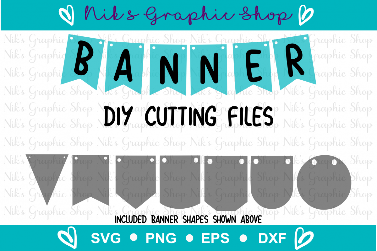 Download Banner Svg, Bunting Banner Svg, Banner Cut Files, Flag Svg