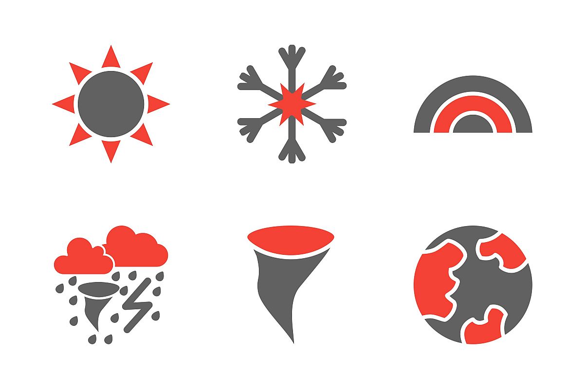 Set Of Weather And Season Icons example image 1