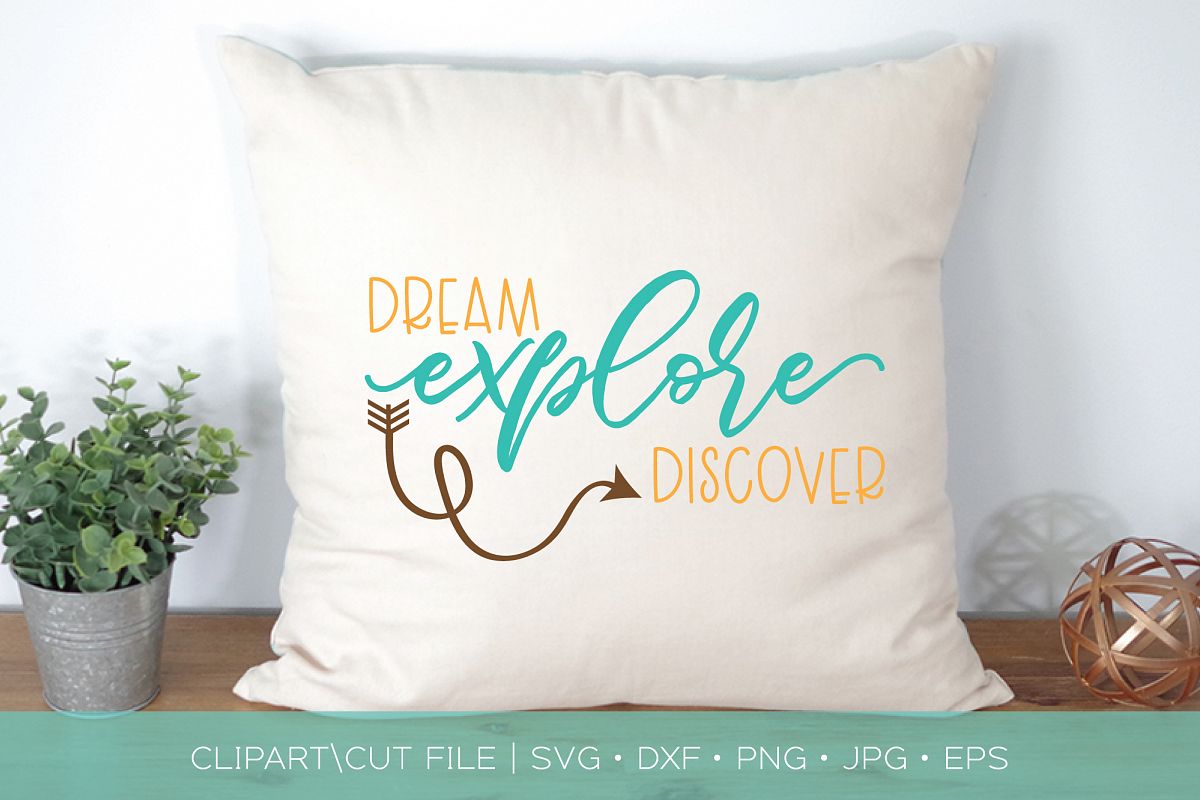Dream Explore Discover SVG DXF Cut File example image 1