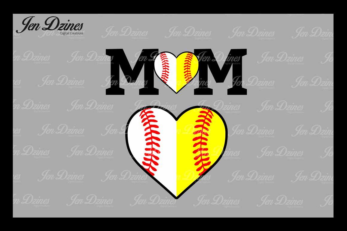 Download Baseball Softball Mom SVG DXF EPS PNG