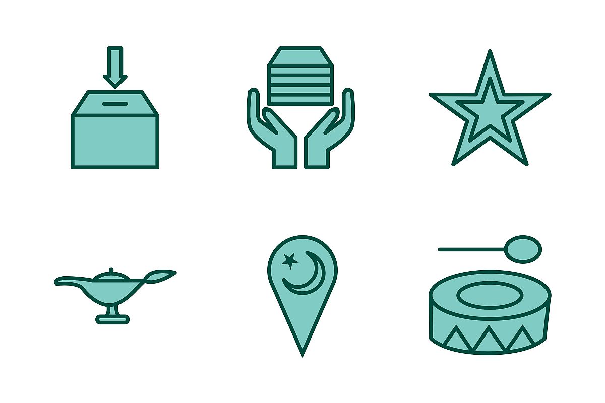 Set Of Ramadan Icons example image 1