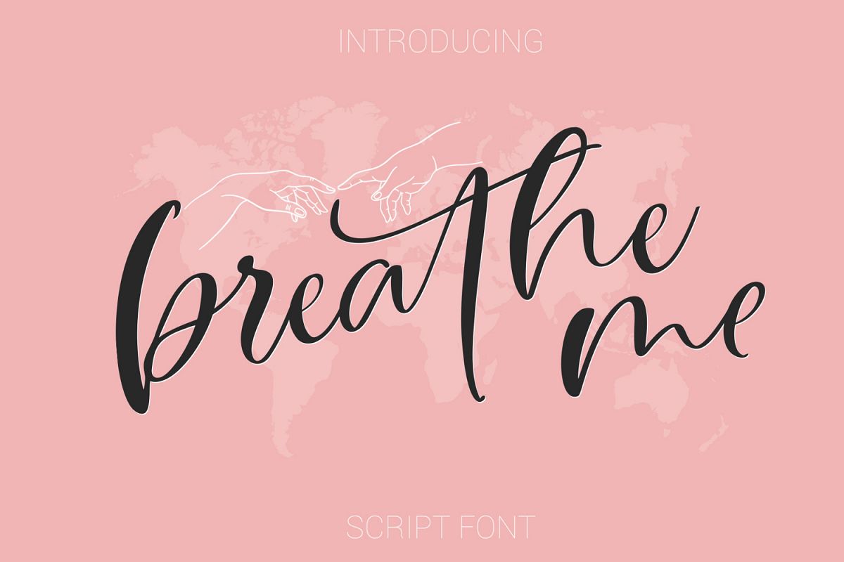 Breathe Me Script font example image 1