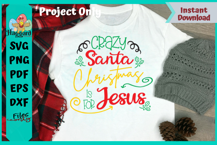 Crazy Santa Christmas is for Jesus example image 1