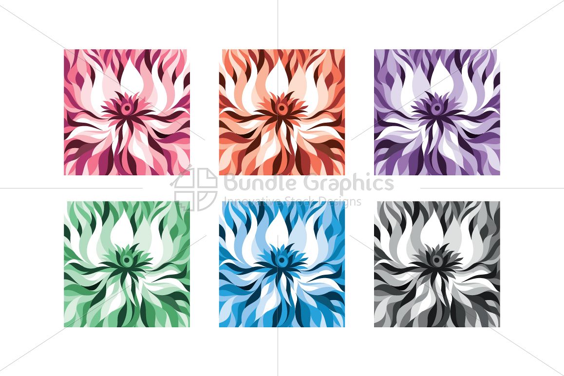 Lotus Flower Abstract Monotone Background example image 1