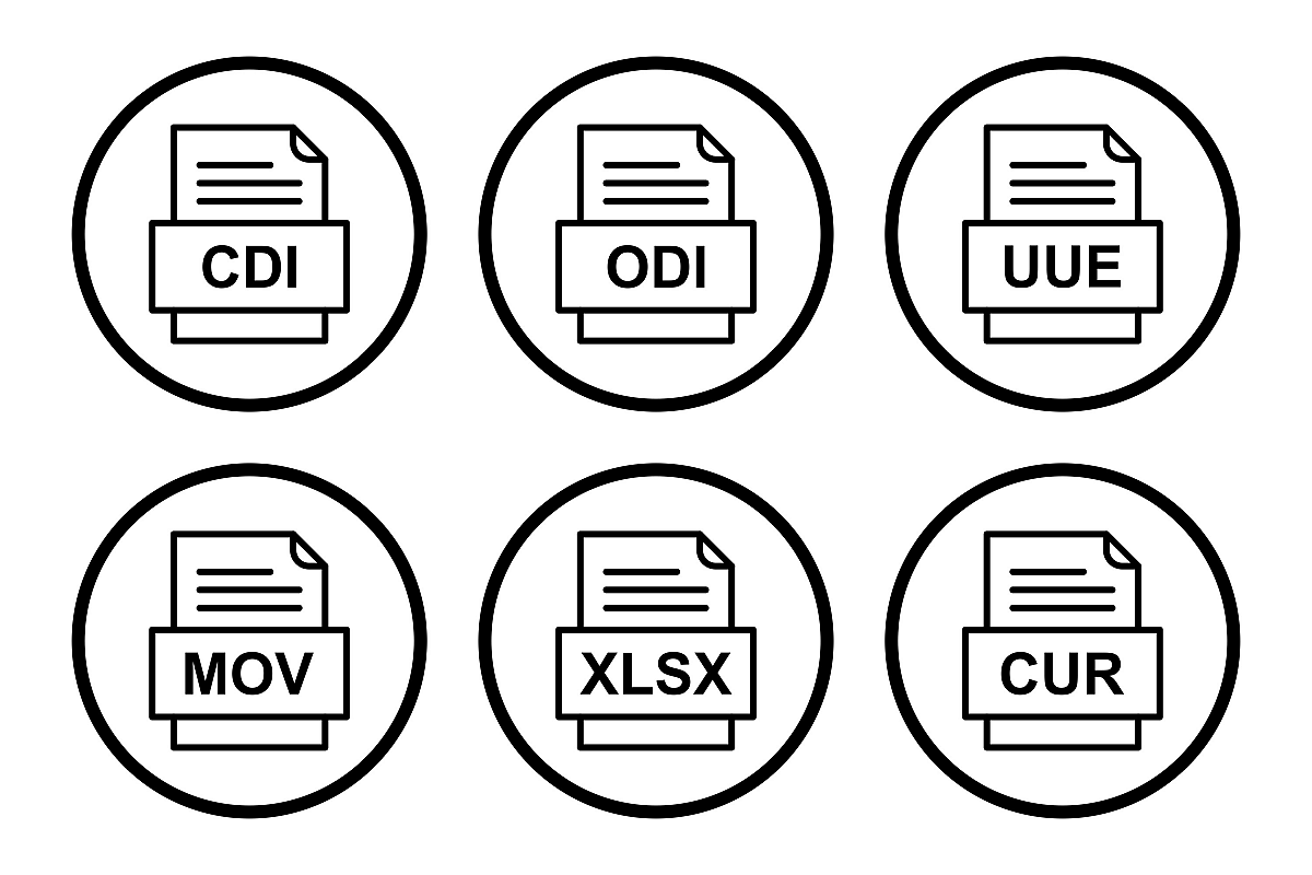 Set Of File Formats Icons example image 1