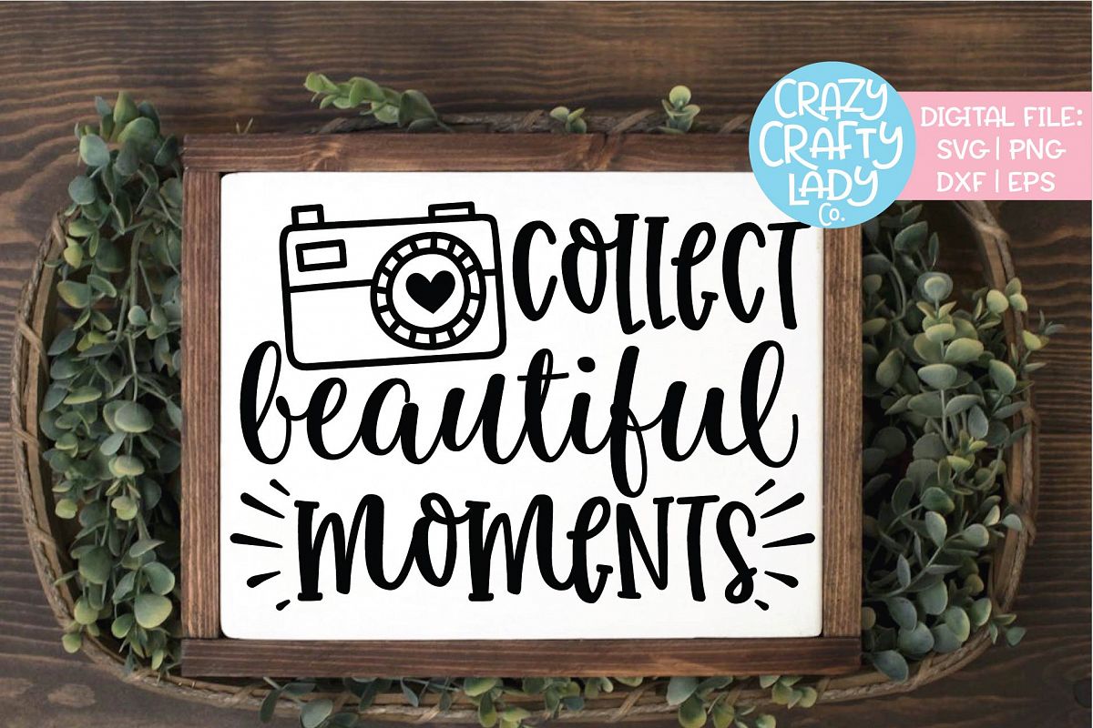 Collect Beautiful Moments Camera SVG DXF EPS PNG Cut File example image 1