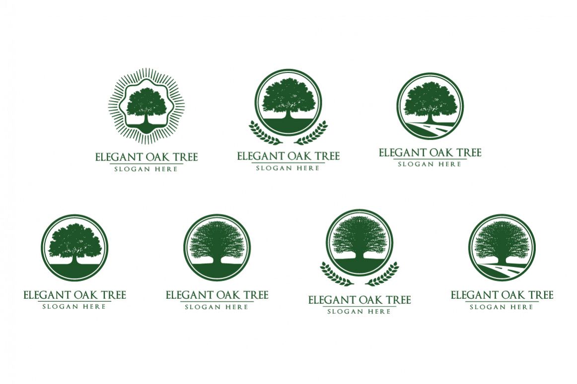 Green Oak Tree Logo vol 2 example image 1