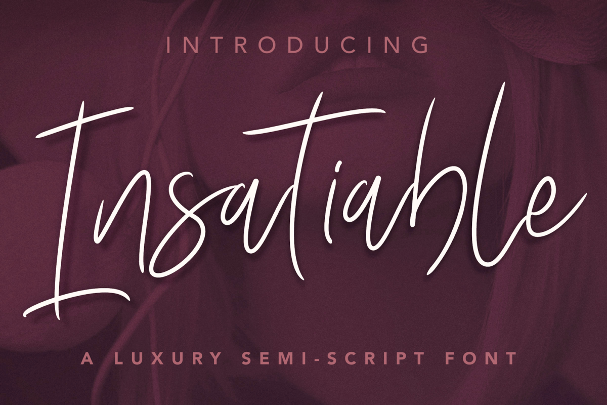 Insatiable Script Font example image 1