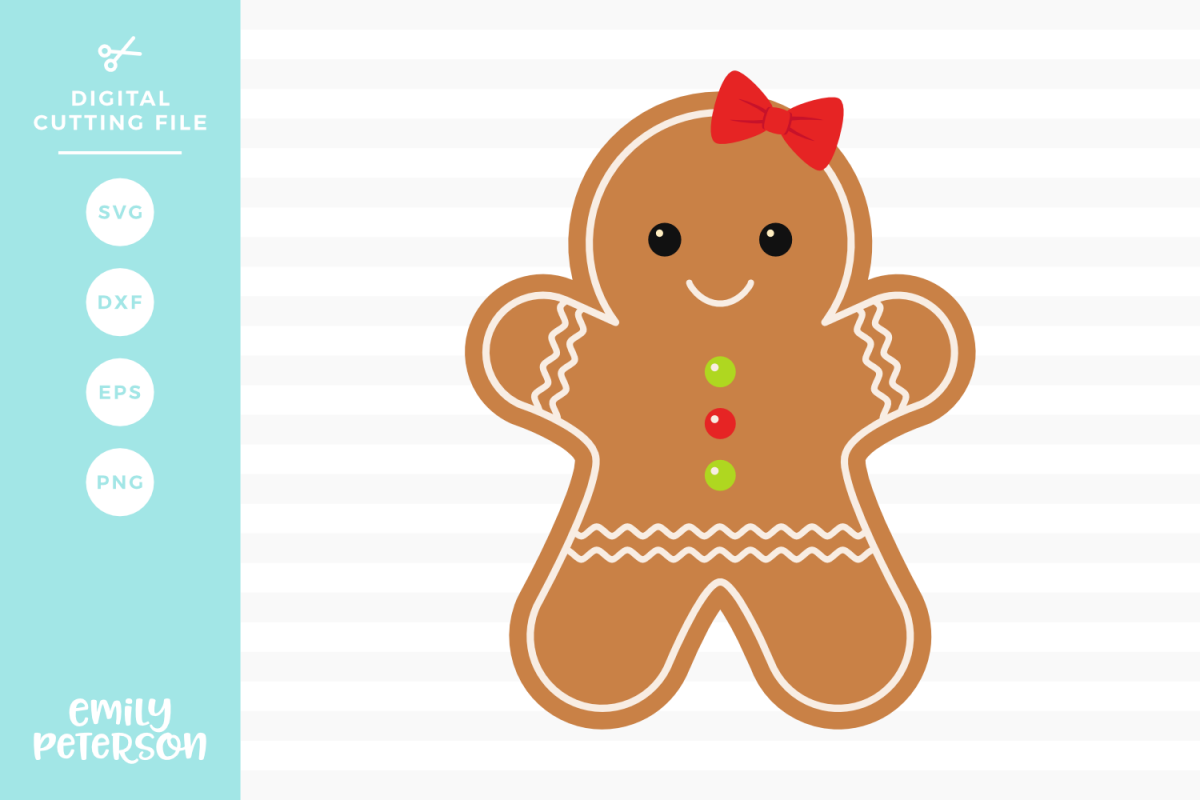 Download Gingerbread Woman SVG DXF EPS PNG