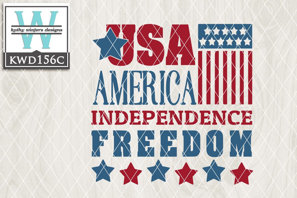Patriotic Cutting File KWD156C example image 1