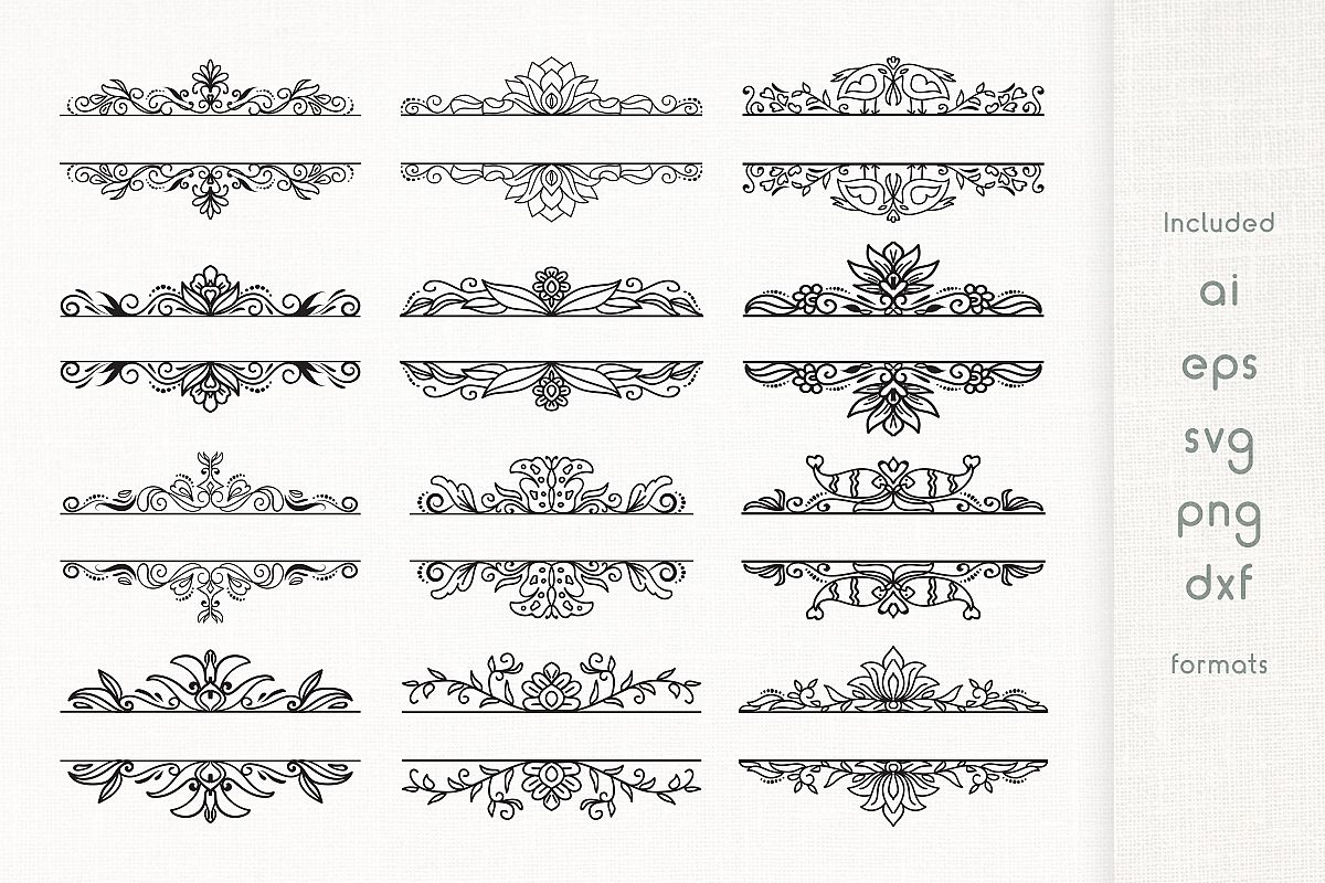 Split Monogram Divider Frames example image 1