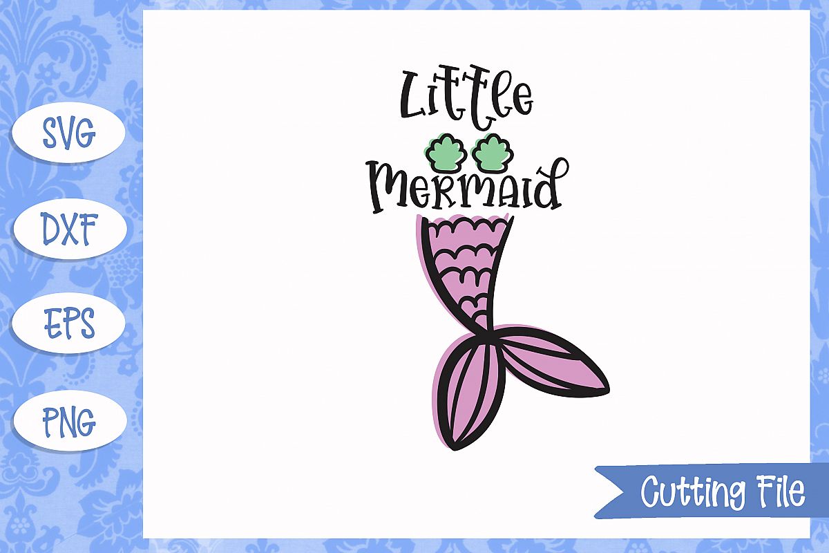 Little mermaid, Mermaid SVG File example image 1