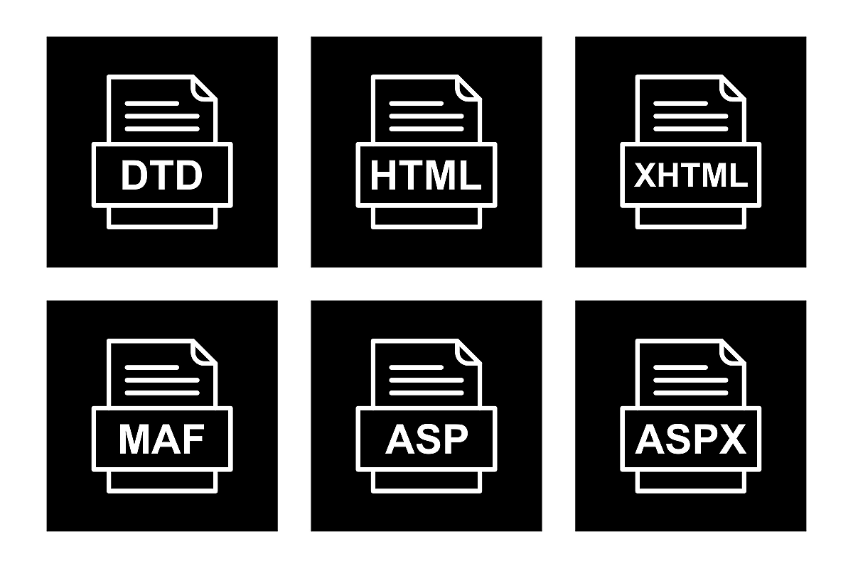 Set Of File Formats Icons example image 1
