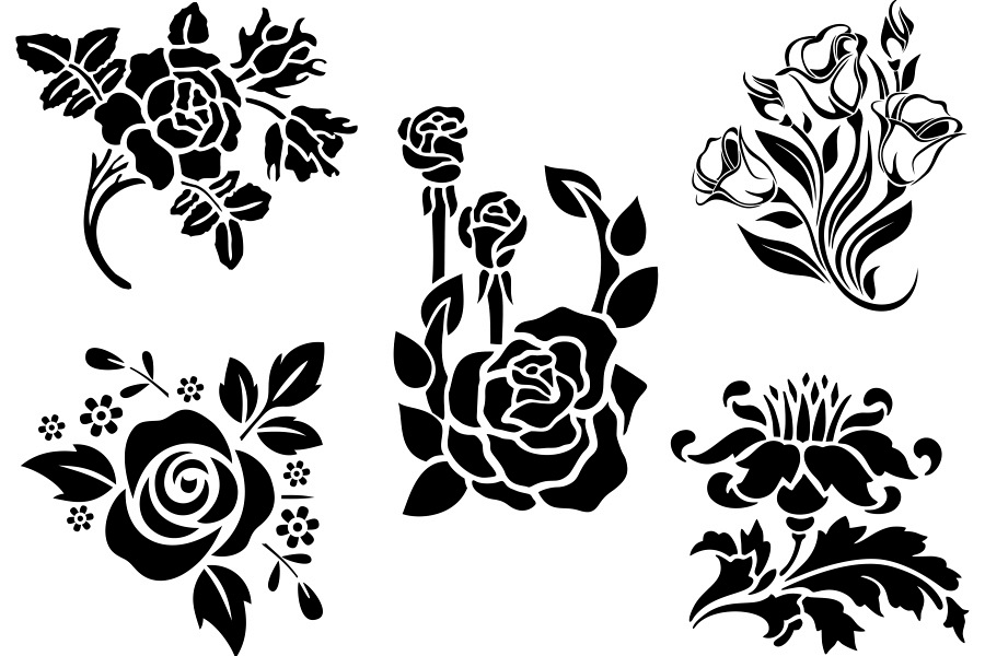 SVG and PNG cutting files, Floral Design, Clipart, Vector ...