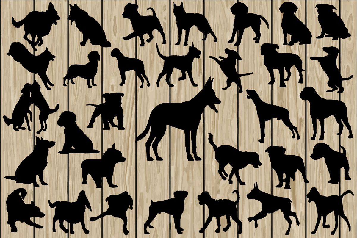 32 Dog SVG Cutting files, Mini Package, Dog Silhouette Clipart, Dog DXF, Dog Vector, Dog EPS, Dog Png, Dog Printable, Pet Svg, Puppy Svg. example image 1