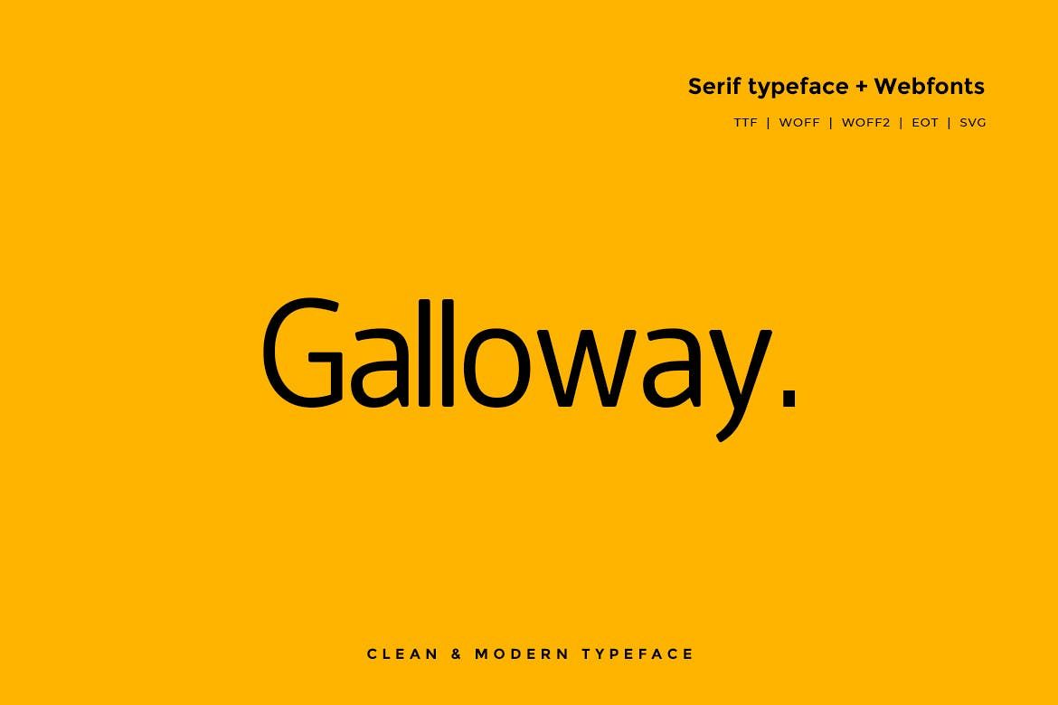 Galloway Modern Typeface WebFont example image 1