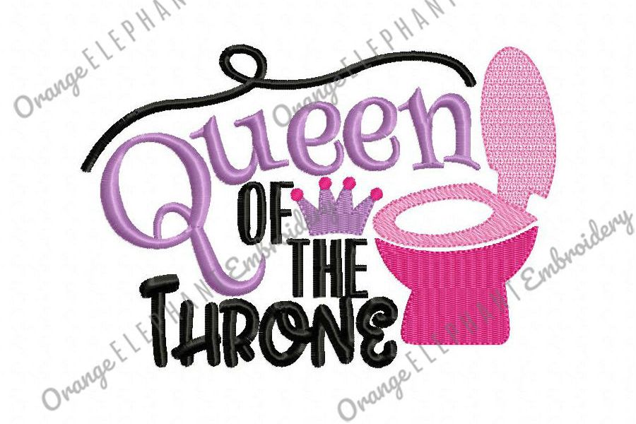 Queen Of The Throne Unique Urban Machine Embroidery Design digital File example image 1