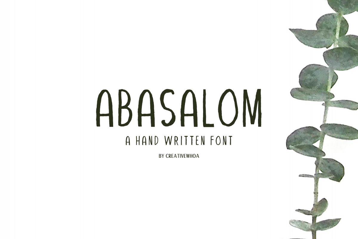Abasalom A Handwritten Font example image 1