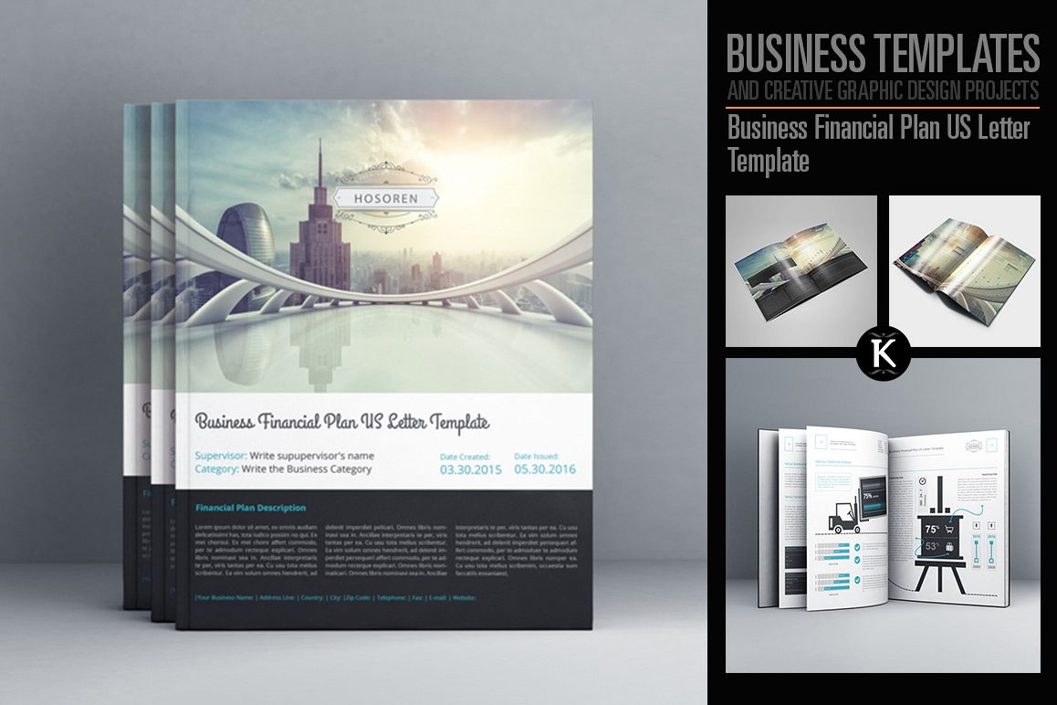 Business Financial Plan US Letter Template example image 1