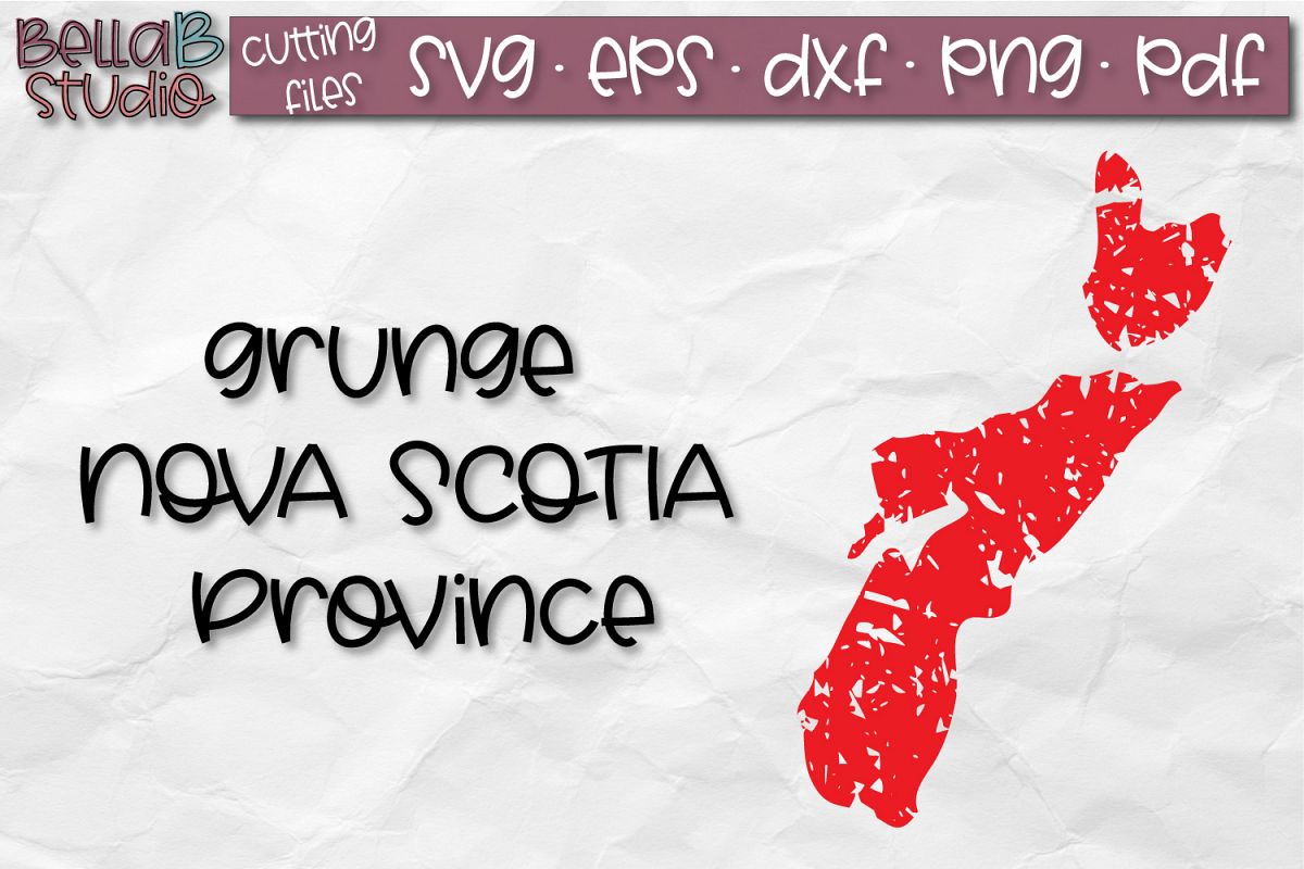 Nova Scotia SVG, Canada SVG, Canadian SVG, Distressed SVG example image 1
