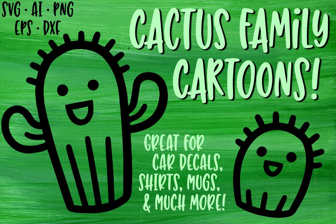 Cactus Family Cartoon Set! example image 1