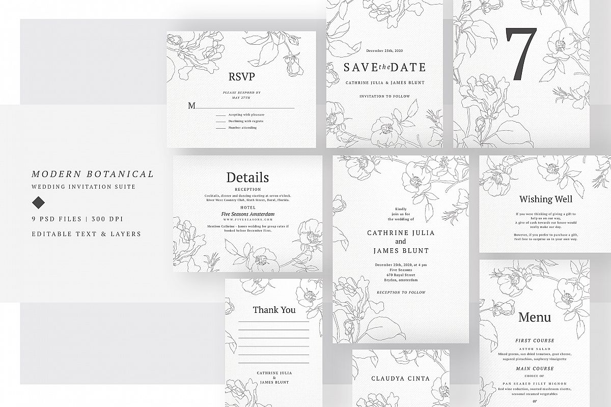 Wedding Invitation Suite - M.Botanic example image 1