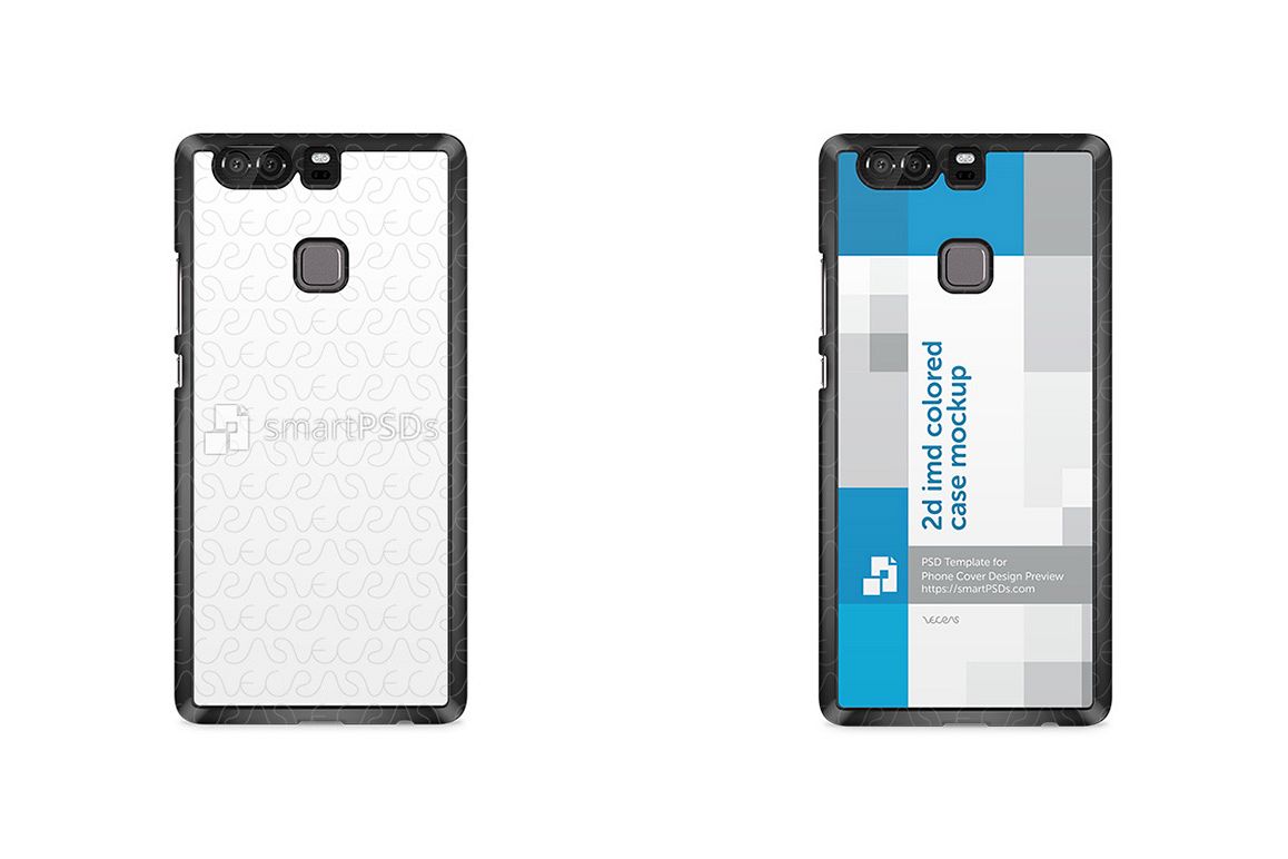 Huawei P9 Plus 2d IMD Colored Mobile Case Design Mockup 2016 example image 1