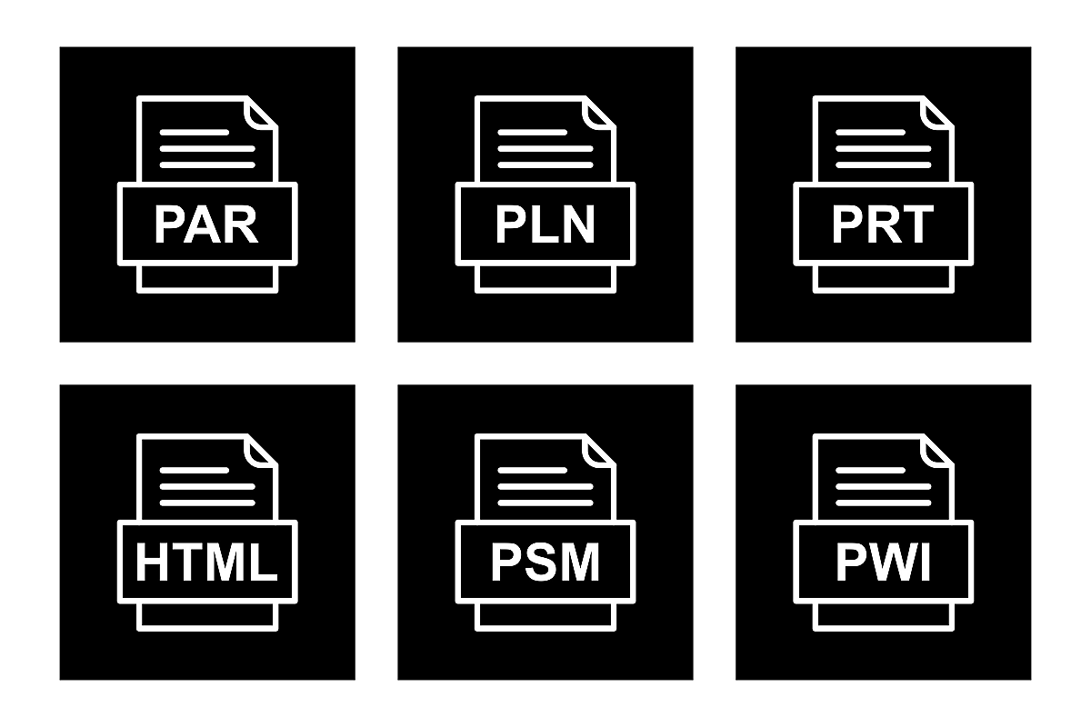 Set Of File Formats Icons example image 1